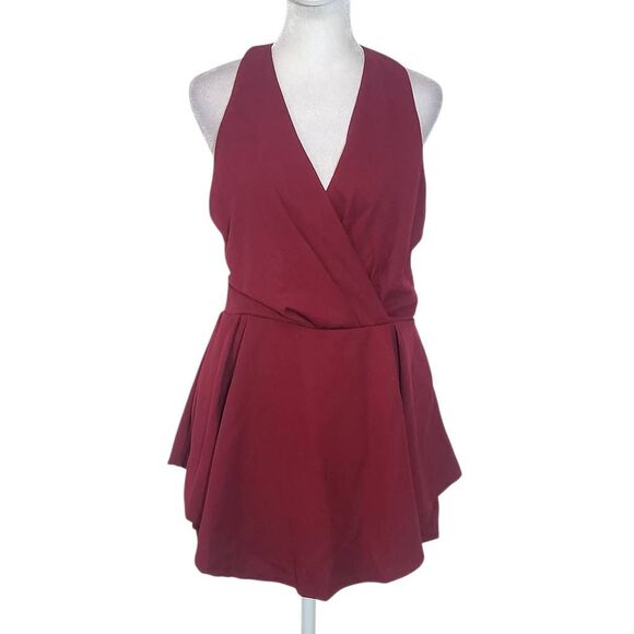 Purple Snow Oxblood Romper NWT Size XL Burgundy Sleeveless Short Romper - Picture 1 of 11
